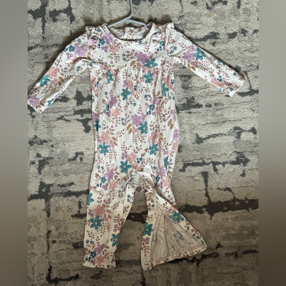 Carter's Floral Kids Bodysuit - White, Pink, Blue, Purple